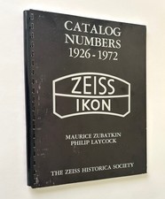 Zeiss Ikon Catalog Numbers 1926-1972 Zubatkin  Laycock 1991 Edition