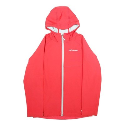 Columbia Damen Jacke rot L Polyester Reißverschluss Kapuze Freizeit Outdoor