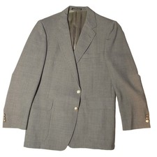 Warren Sewell Vintage Blazer Business Jacket Sport Coat Gray Made in USA 42R
