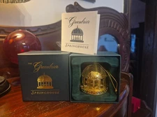 Greenbrier Resort Hotel Iconic 1778 Springhouse Gold Finish Christmas Ornament