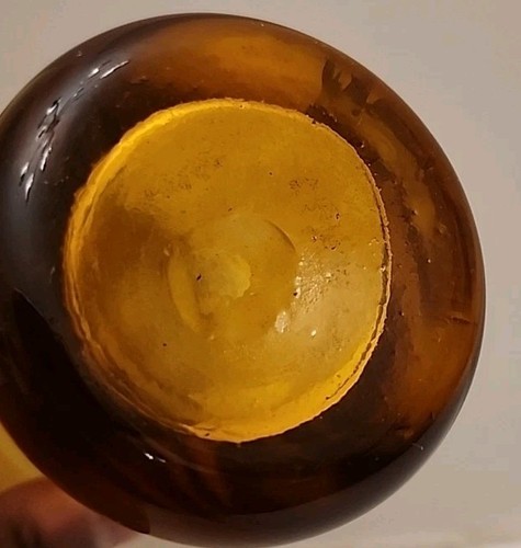 Vintage 5" Blenko 57-E Gold Mini Kelch Vase mundgeblasen Kunstglas, nicht signiert - Bild 8 von 9