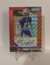 2018 Panini Prizm Mike Hughes Rookie Auto Red Wave Prizm /199 Minnesota Vikings