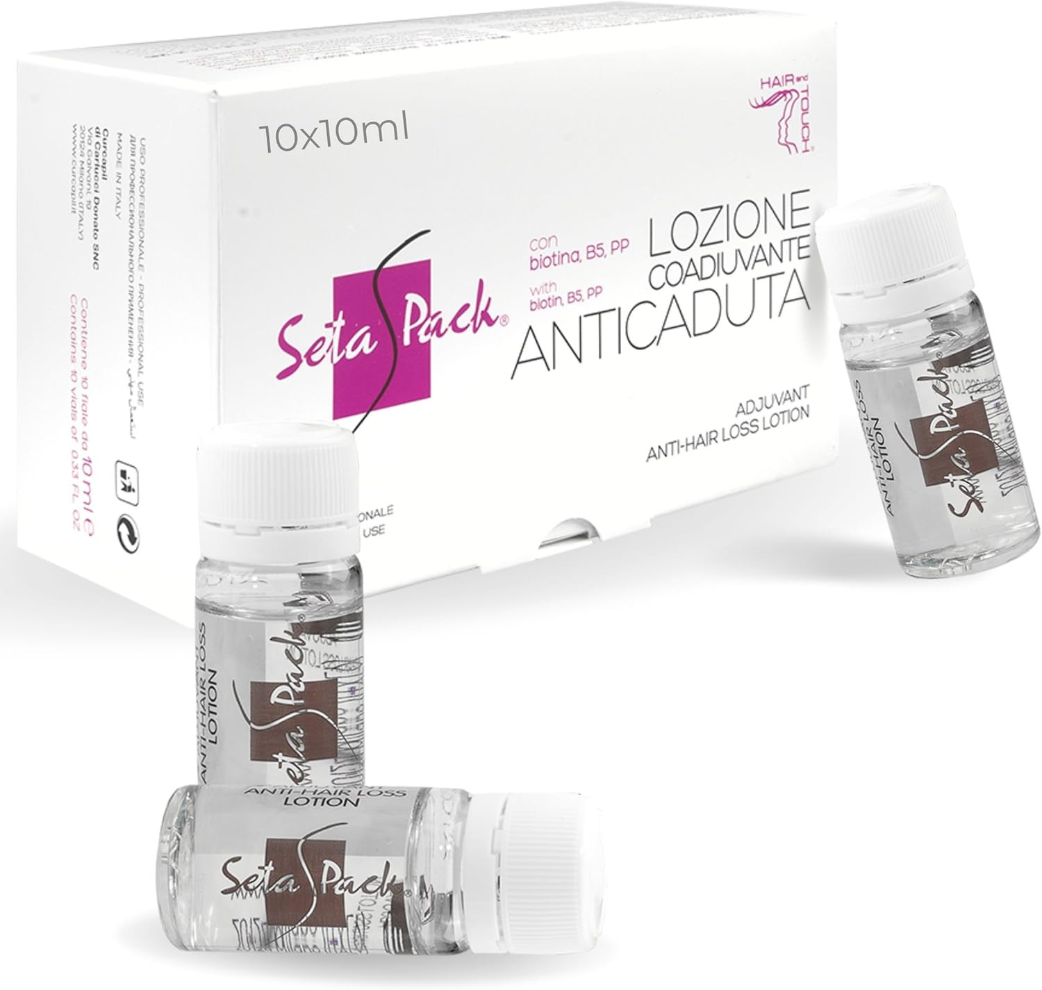 Fiale Anticaduta Capelli Donna con Biotina - 10 Pezzi x 10ml Rinforzanti