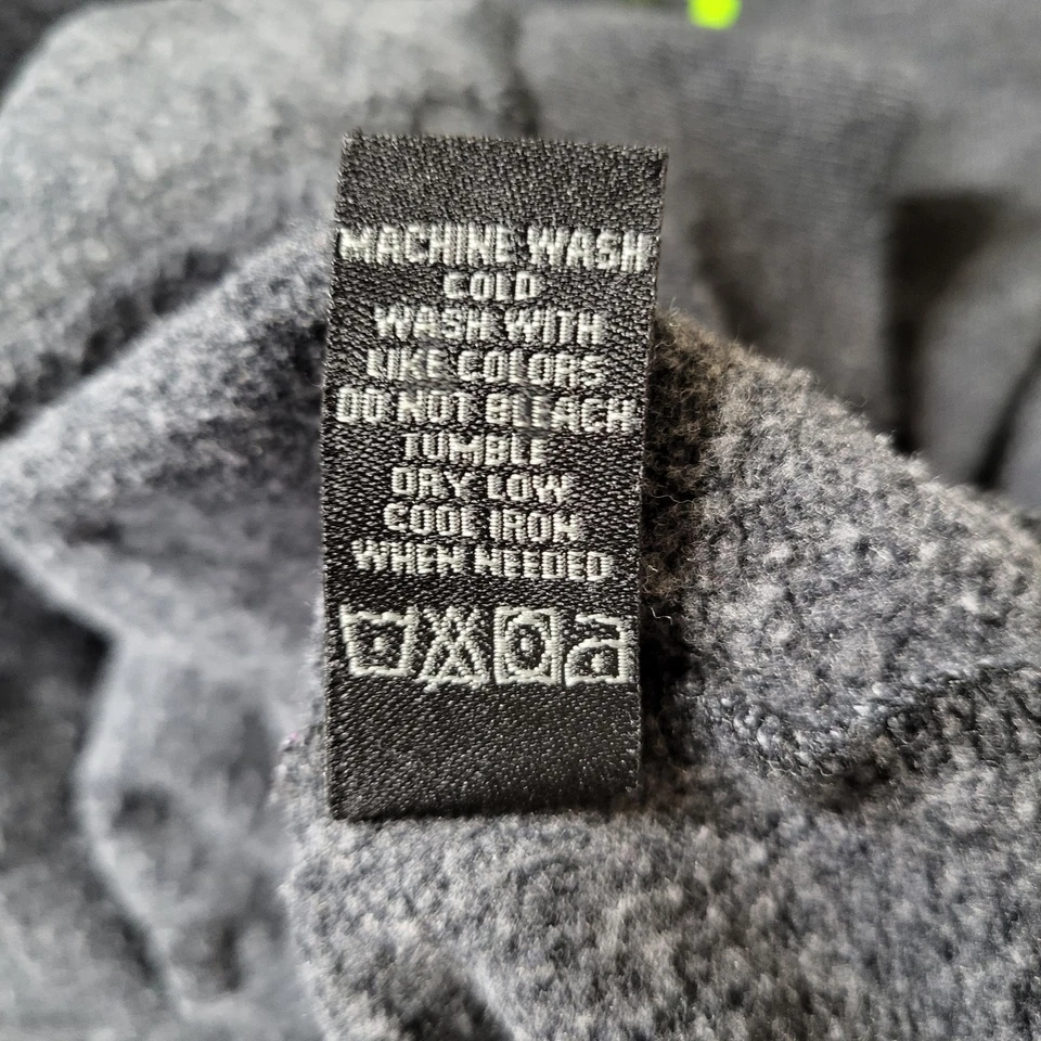 VINTAGE Alpinestars Men Hoodie L Charcoal Fleece Stars Logo Grunge Racer Y2K - Image 3 of 4