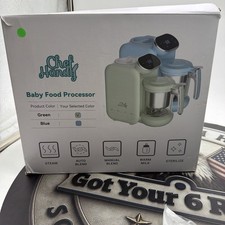 Chef Handy 5 in 1 Baby Food Maker/Processor/Steamer/Blender, Warm, Mint Green