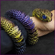 60CM 3D Printed Snake Rotatable Joints Snake Figurines Creative Home Office
