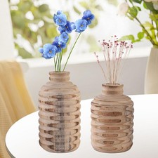 Holzvase, rustikales Dekor, Blumenhalter für Küche, Balkon, Schlafzimmer