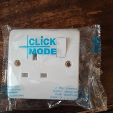 BRAND NEW Click Mode Single One 1 Gang Plug 13A Electrical Socket White CMA035