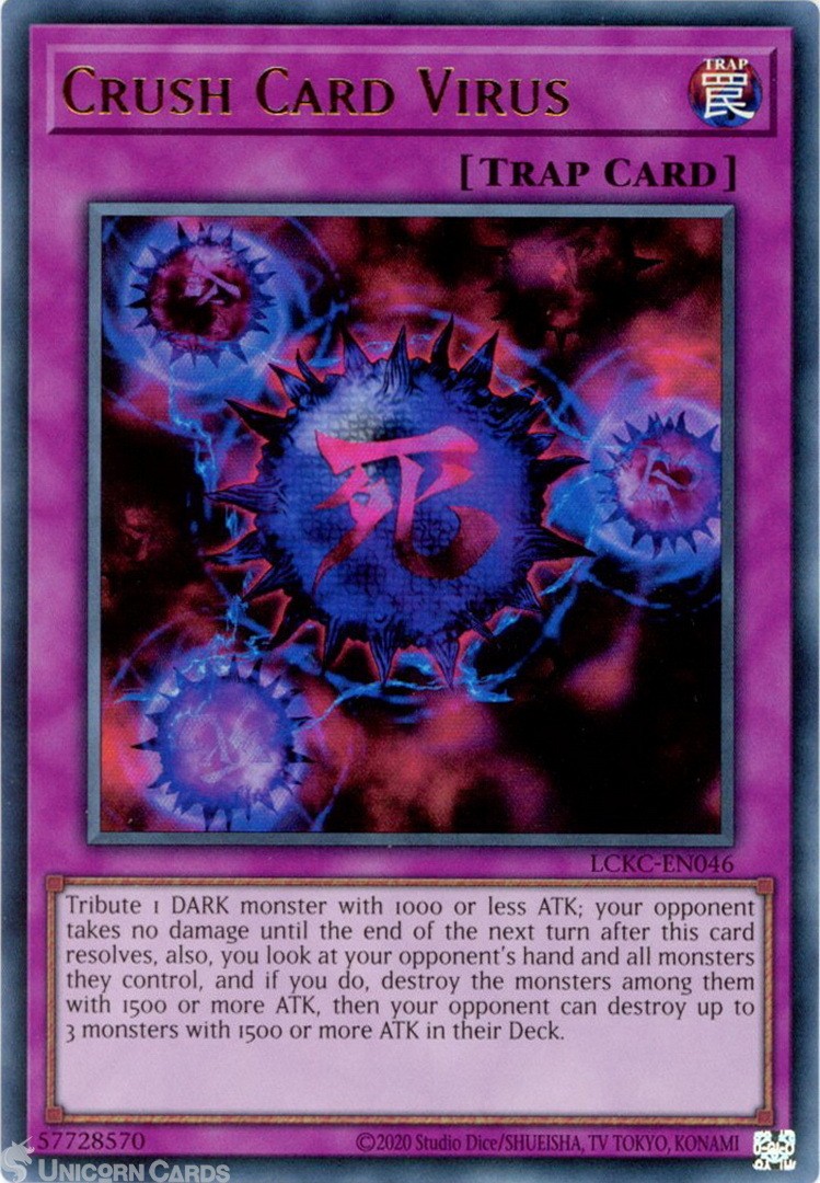 LCKC-EN046-02 Crush Card Virus Alt Art : Ultra Rare UNL Edition Mint YuGiOh Card