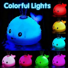 Baby Light Up Bath Toys LED Automatic Spray Water Sensory Gift for Babies 