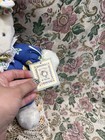 Bunnies by the Bay Limited Edition #50 1995 White Rabbit Plush Blue Floral — photo 3