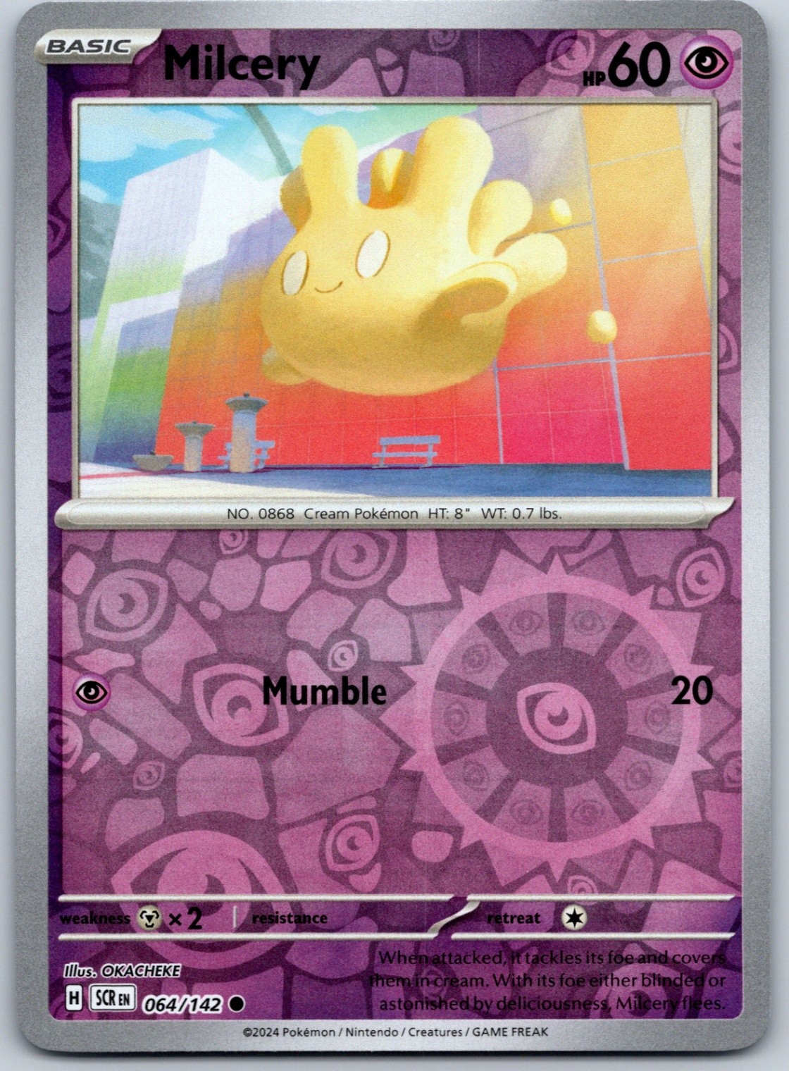 Milcery - Reverse Holo Common SV07: Stellar Crown 064/142 NM