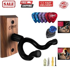 Guitar Wall Mount - U-Shape Hardwood Guitar Hanger, Black Walnut Stand Wall H...