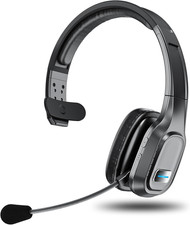 Bluetooth Headset, 60Hrs Working Time with Noise Canceling, Trucker Wireless Hea