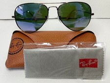 RAY-BAN RB3025 LG AVIATOR SUNGLASSES BRONZE/LILAC MIRROR 58/14 135  EXTRAS