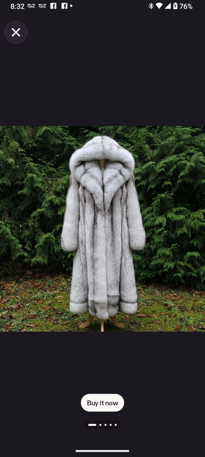 10,000 Value Sale $2,995 Genuine Silver Fox Unisex Full-length 2x 3x... image 2
