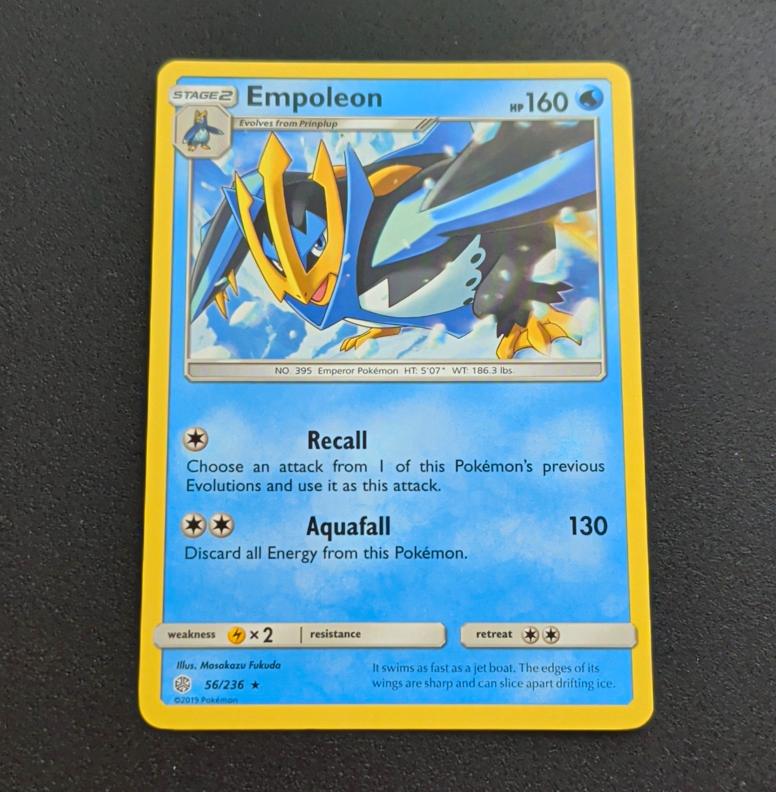 Pokémon TCG Empoleon 56/236 Cosmic Eclipse Non Holo Rare NM/LP