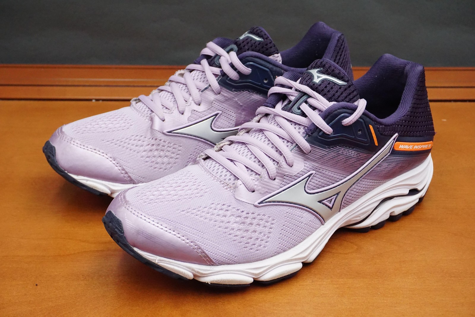 Mizuno Wave Inspire 15 Shoes Womens Size 9.5 US Purple Mesh Cushioned Sneakers
