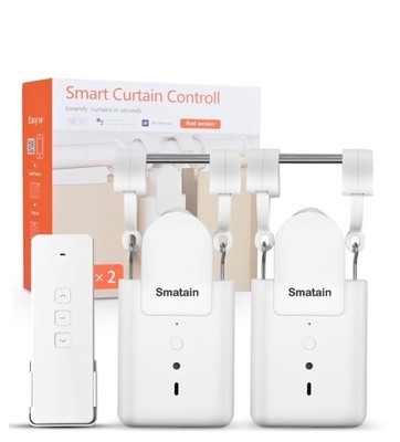 SMATAIN -2 Pack Automatic Curtain Opener Robot - Smart Curtains Home Device With