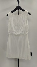 Lulus Women Sophisticated Selection White Sleeveless Backless Mini Dress Basic M