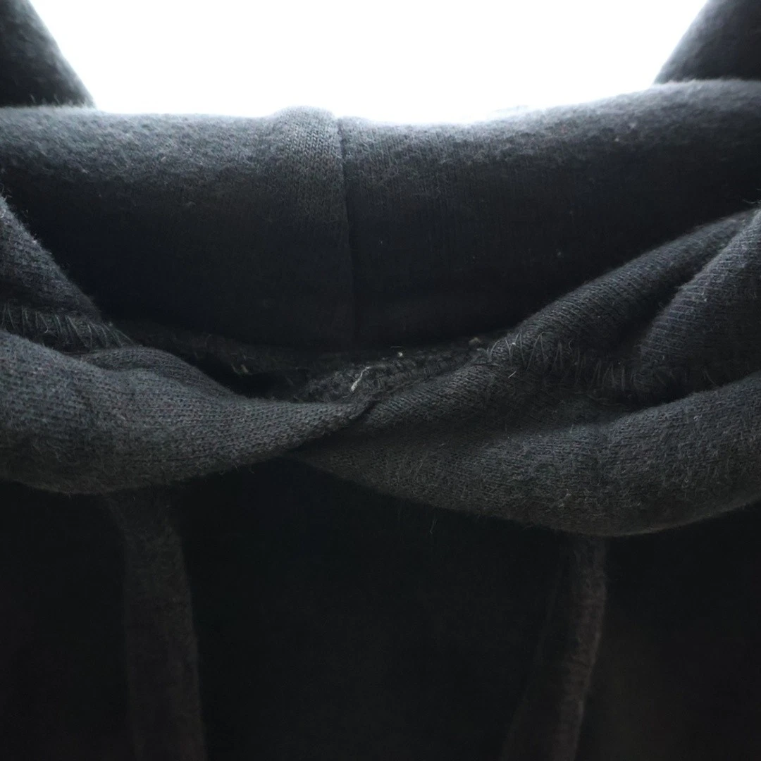 Felpa con cappuccio pullover CHROME HEARTS SWTSHRT PLVR stampa logo braccio nero marrone usata 99a79