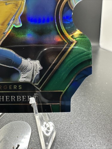 Panini Select Premier Level 2022 Justin Herbert #155 negro y verde Prizm troquelado - Imagen 4 de 6