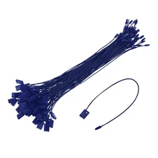 140Pcs Nylon Hang Tag String 6.7" Snap Lock Pins Loop Price Tag Dark Blue