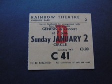 Genesis Concert Ticket Stubs 1972 to 2021 Select from Drop Down List