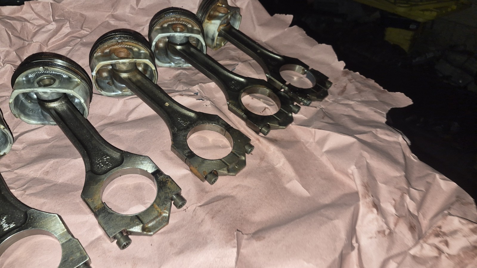 03-12 Bentley Continental W12 Engine Piston Connecting Rod Set of 12 OEM 