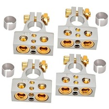 0/4/8 or 10 Gauge Battery Terminals with Shims - 0/4/8/10 Gauge 4 pack
