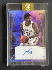 Yves Missi 2025-26 Topps Three 3 Remarkable Orange Auto /25 #RM-YM