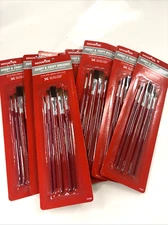 Lot of 8 Wooster 5-Piece Camel Hair & Pure Bristle Hobby Paint Brushes F5105