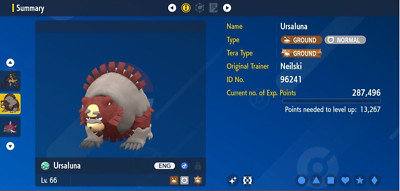 Pokemon Scarlet & Violet 6IV Shiny Ursaluna Max EVs