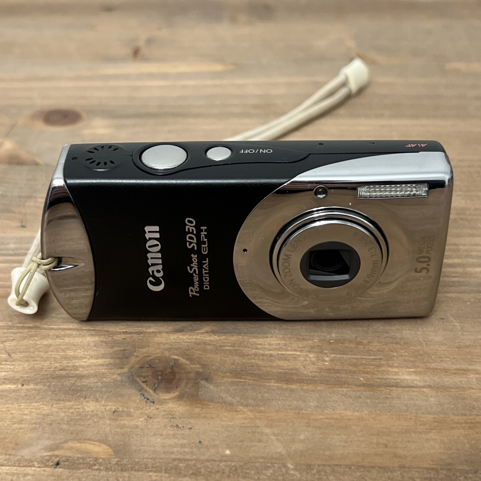 Canon Power Shot SD30 Digital Elph Black With Chrome