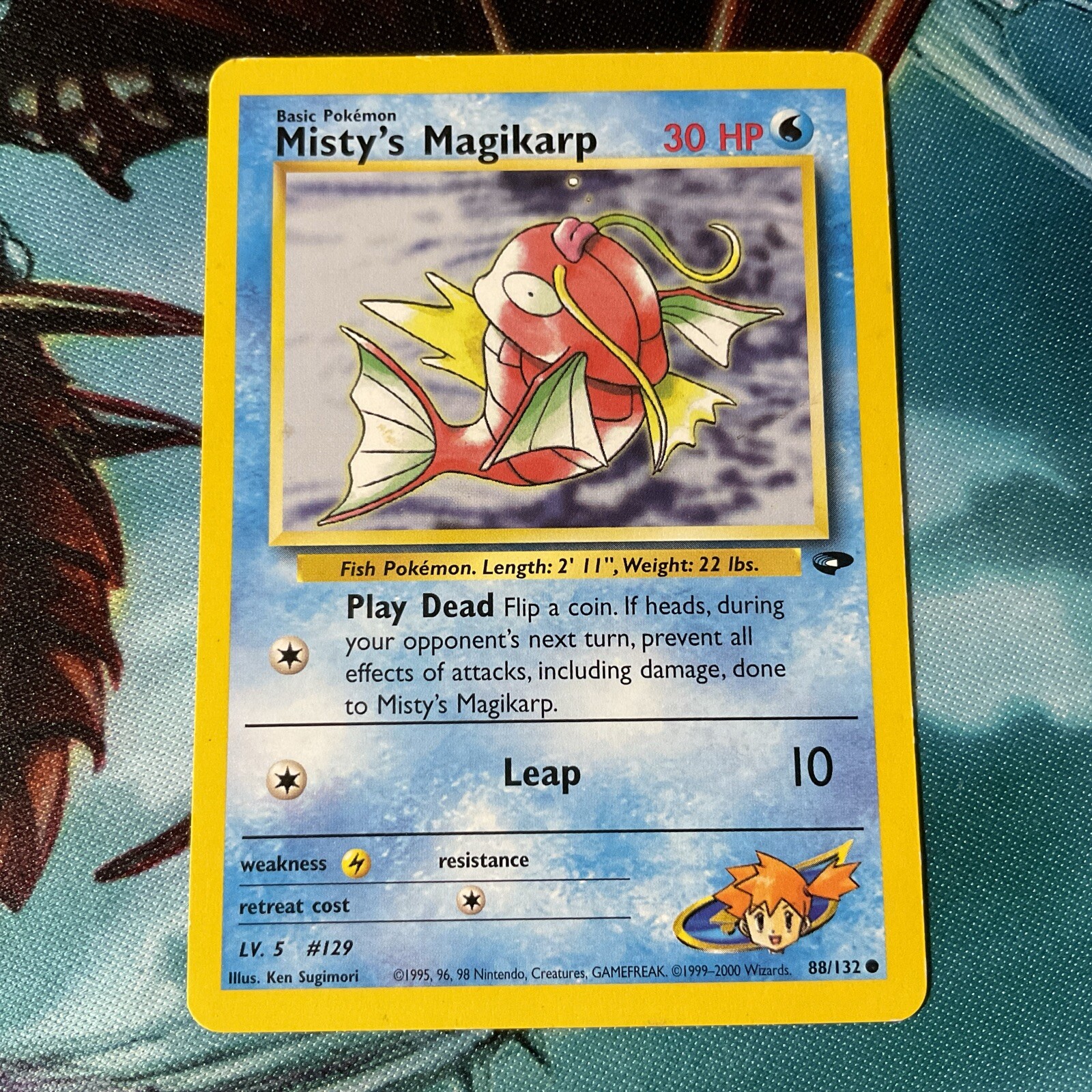1999/2000. Pokemon Card Misty's Magikarp  Gym Challenge Common 88/132 Near Mint
