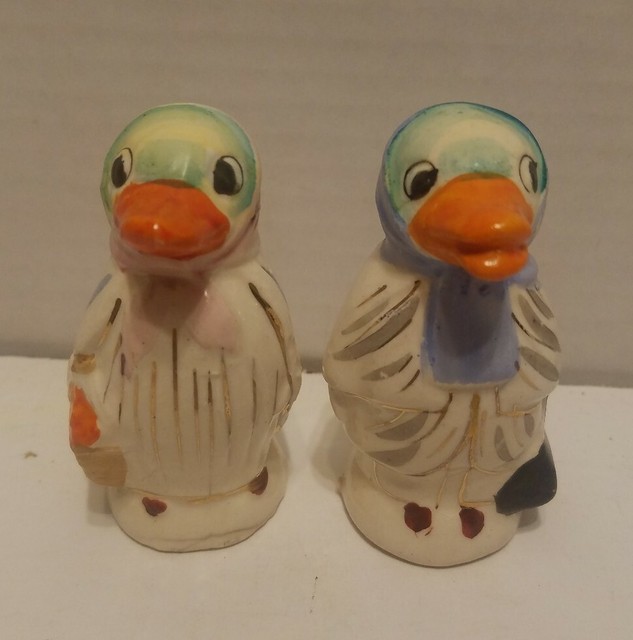 Vintage Duck Duckling Ceramic Salt & Pepper Shakers made in Japan eBay