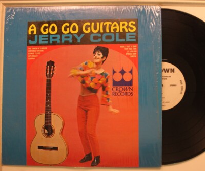 Jerry Cole Lp A Go Go Guitars On Crown - Vg+ / Vg+ To Vg++ (In Shrink)