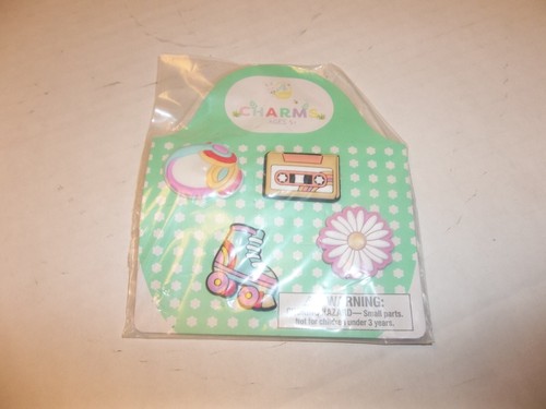 New Target Bullseye Girls Flower Rollerblade Cassette Headphones Shoe Charms - Picture 1 of 2