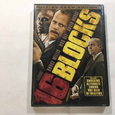 16 Blocks (DVD, 2006) Bruce Willis Mos Def David Morse ~NEW~