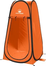 Wakeman Tent Privacy Tent Portable Camping Pop Up Pod Tent w/Carry Bag, Orange
