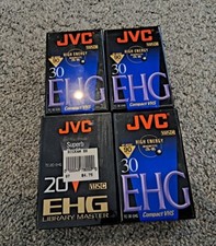 Lot Three JVC TC-30 EHG Compact VHS Blank Tapes TC-20 EHG