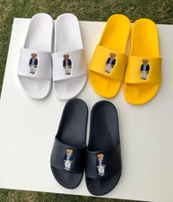 NEW Polo Ralph Lauren Cayson Big Pony Spell Out Bear Floral Tiffany Sandal Slide