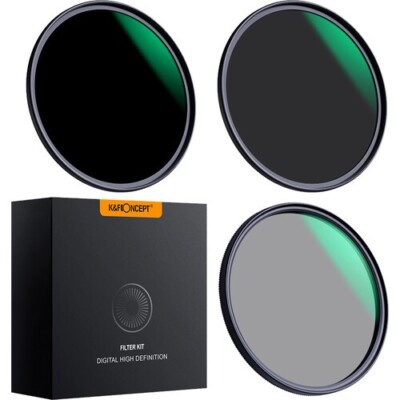 K&F Concept 72mm Nano-D Lens Filter Kit (ND8+ND64+CPL)