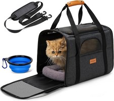 Pet Carrier Bag Travel Case Airline Approved Soft Sided Comfort Bag for Cat Dog