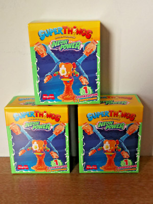 SUPERTHINGS, RIVALS OF KABOOM, NEON POWER - 3 BLIND PACKS EXOSKELETT SUPERTHING