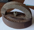 Antique Vintage BLESS AND DRAKE Flat / Sad Iron w/ Removable Wood Handle, Newark — photo 2