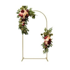 7.2FT Gold Aluminum Arch Backdrop Stand, Square Balloon Arch Stand Wedding Fr...