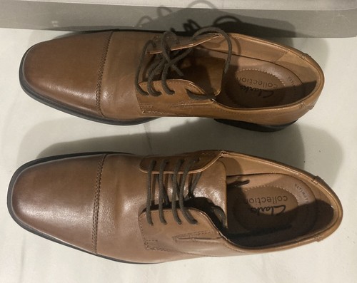 Clarks Collection Men’s Dress Shoes Ultimate Comfort Brown Leather Laces Sz 8.5M - Picture 5 of 7