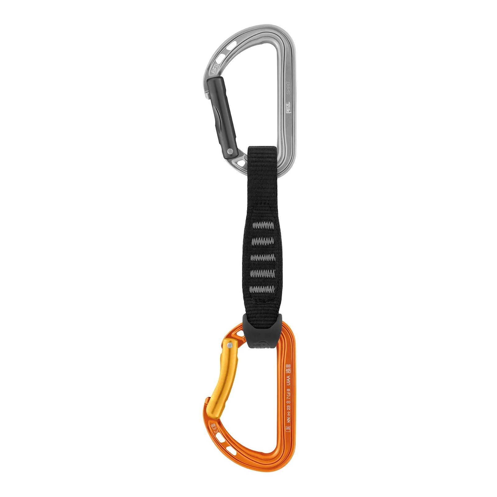 Petzl Spirit Express, Rinvio Leggero E Polivalente Unisex Adulto, Arancione/Nero