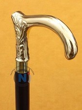 Designer Brass Lion Head Handle Antique Walking Cane Vintage Solid Wooden Stick